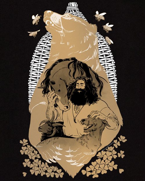 Beorn!!! A Patreon Request :') I Love Him. I Am Planning To Make A Risograph With The Black/gold/white