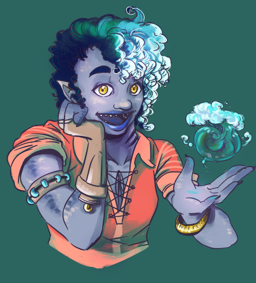 Meet Puddle, the halfling water genasi rogue! I’ll be playing her starting tomorrow in a new #