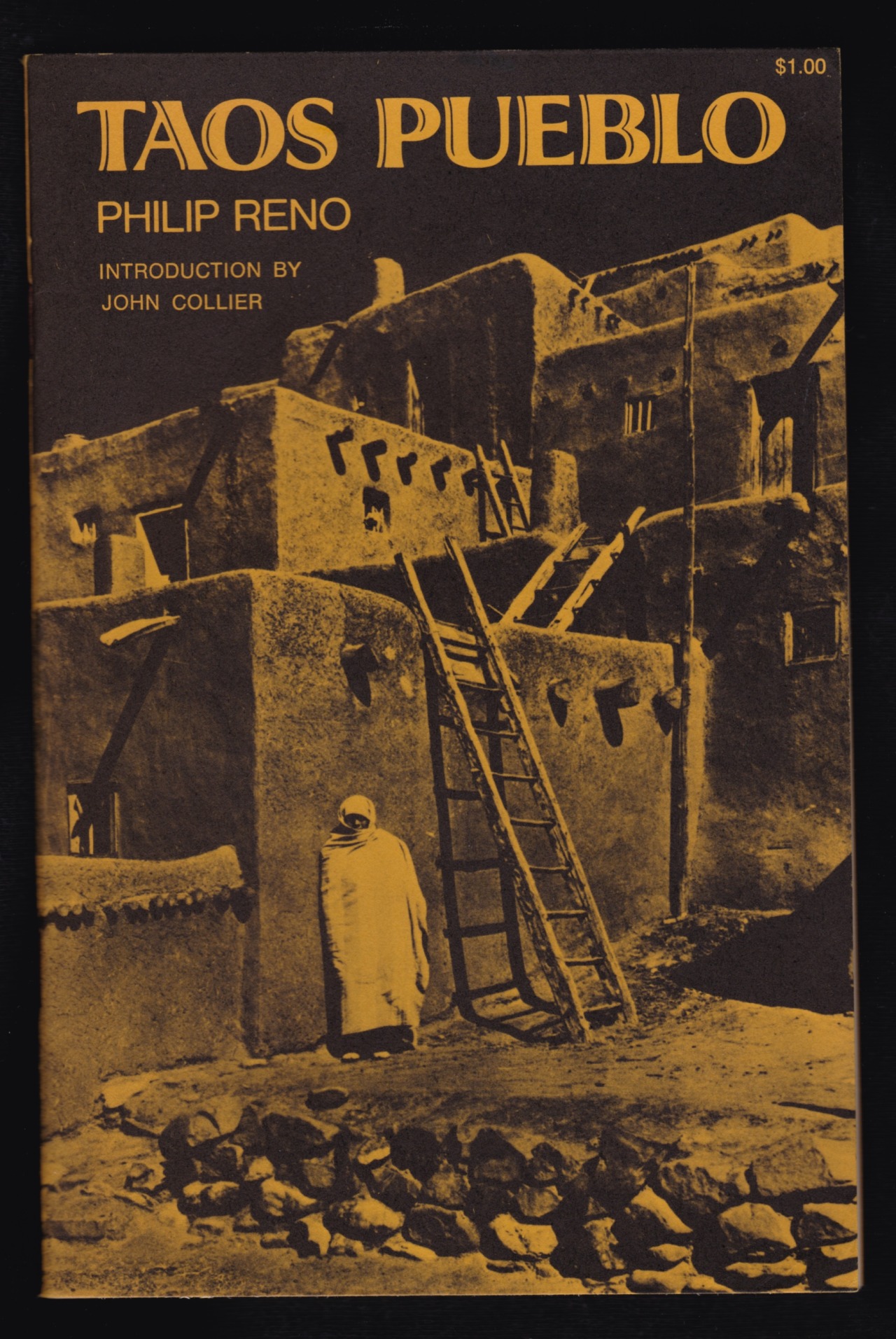 Book Collection, ID: LB2014-032
Title: Taos Pueblo
Author(s): Reno, Philip; Collier, John (Introduction by)
Sources: His And farther on was gold… c1962
Crises: 1st and 2nd
“All New Mexico’s troubles begin in Taos”