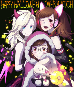 D.va, Mei, And Mercy (Overwatch) Drawn By Kalua (Artist) - Danbooru