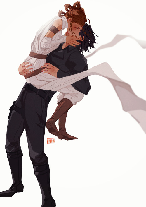 elithien: reylo fix-it TROS commission uwu <3 Also Happy May the Fourth all!