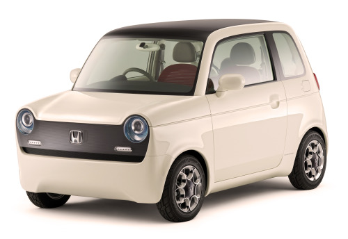 carsthatnevermadeit:  What a difference 42 years makes Alternating views of a Honda N360 (introduced 1967, 1970 version pictured) and the Honda EV-N concept 2009. The EV-N was an electric concept car which took its inspiration from the N 360 Kei car of