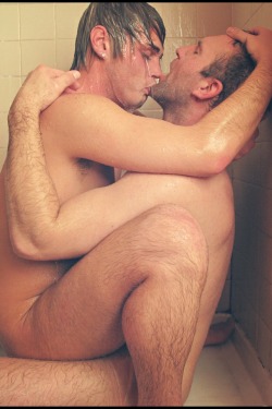 sexwithdad:  Hot and wet, taking a shower