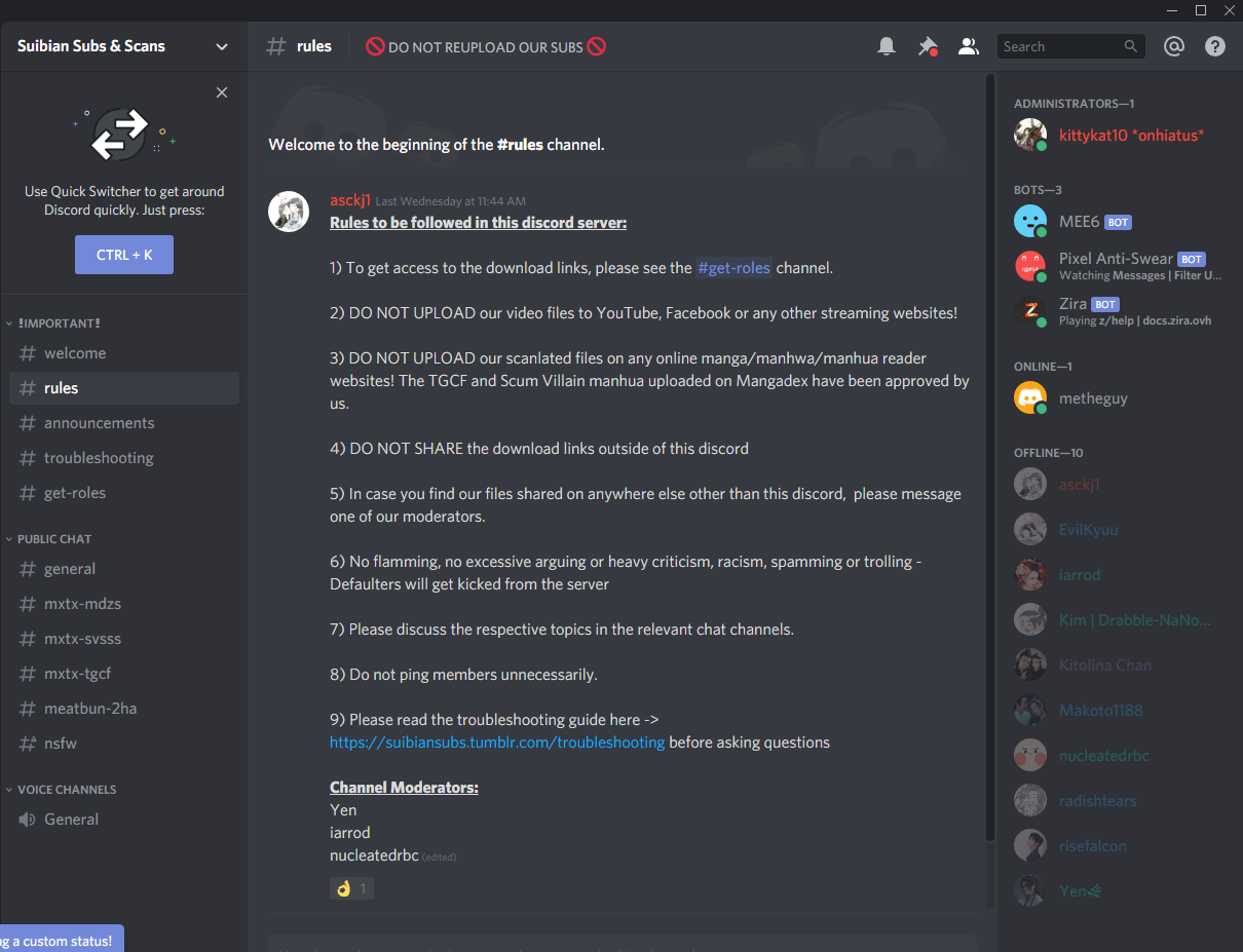 Manga discord servers