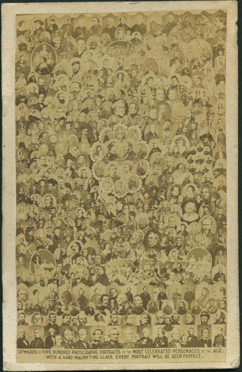 Ashford Brothers, Mosaic carte de visite of 500 celebrity portraits, ca. 1863 9x5 cm. (3.6x2 inches)