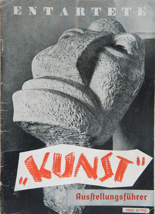 A poster advertising the “Degenerate Art” exhibit of 1937.