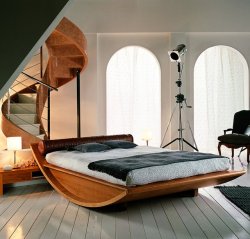 life1nmotion:  Wooden Gondola Bed by Mazzali