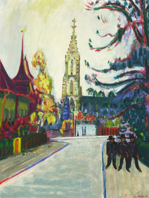 La Cathedrale, Berne   -     Jan Wiegers, 1952.Dutch,1893-1959Oil on canvas, 68.5 x 52.5 cm