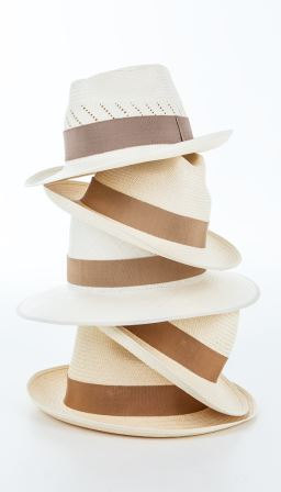 fernfiddlehead:  Natural Straw Fedora Trilby Panama Hat - Rome - FREE SHIPPING - new handmade - moch