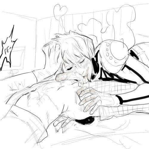 aivelin: Dirty sketches of Genos worshipping some Saitama’s parts #2 Thanks to @kokoko-sir​ we