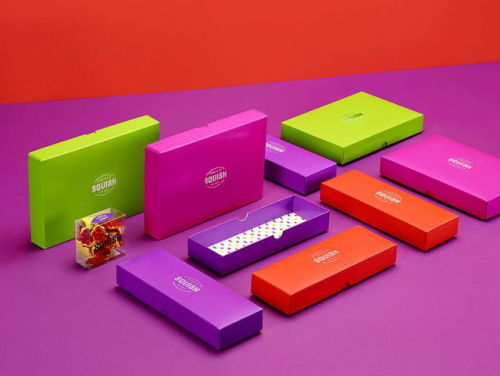 Cheerful candyland identity and package designed by Caroline Reumont and Phil Malizia 