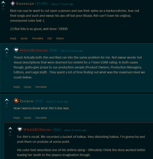 Meanwhile on boardsI got u all Jhin-loving fams - we might get to hear some of his poems. I guess th