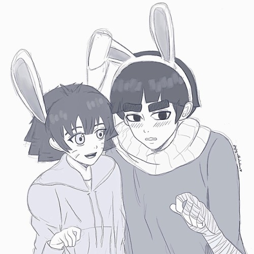 bunny babies Metal Lee and Himawari are the cutest buttons in the Boruto verse ❤️ And they look even
