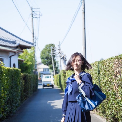 #portrait #photograph #photoshoot #japanese #japaneseview #schooluniform #girl #spring #架空荘 #kakuuso