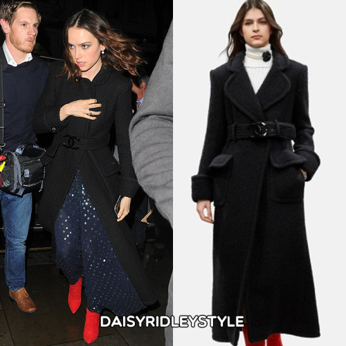 December 15th, 2017 | Outside of “Graham Norton Show”Chanel Wool Tweed Black Coat - €5680 - Sold Out