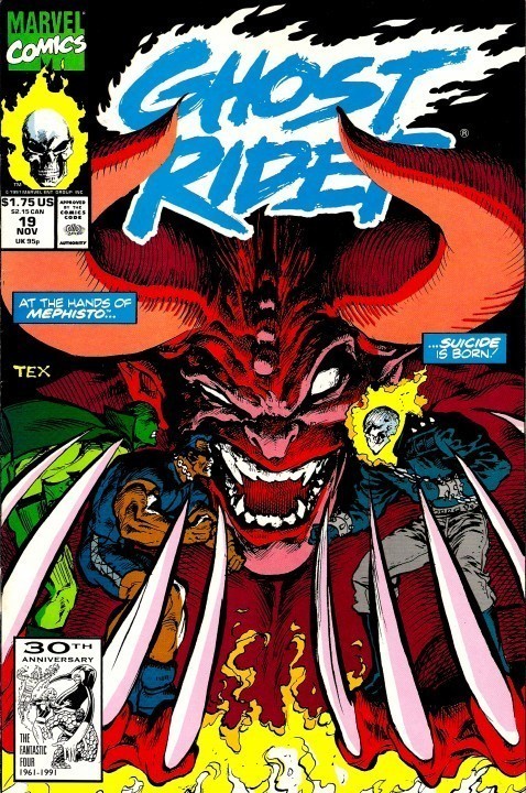 Ghost Rider #19
One of my absolute favorite comic covers. Scanned this a while back from whats left of my collection. Bought when I was around 13-ish