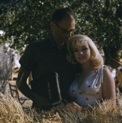 marilyn-monroe-collection:    Marilyn Monroe and Arthur Miller during the filming of The Misfits in 1960.  