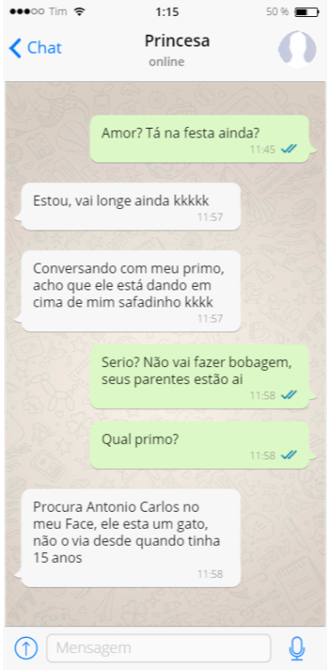 Já troquei mensagens assim com minha esposinha!=)