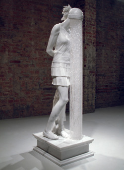 icryunderwater:  Ghost Girl2007Carrara Marble,Glass Crystal Beads71 x 28 x 24 inchesBy Kevin Francis Gray[I love that, now something represent me: that statue] 