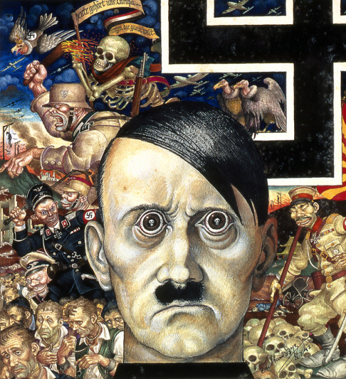 “Anti-Christ” (1942) by Arthur SzykPolish-Jewish artist Arthur Szyk’s image of Adolf Hitler, w