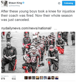 ghettablasta:    “No athletes in the entire country have paid a bigger price for taking a knee than these 11 &amp; 12 year old boys”   