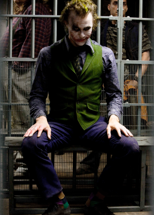 rubertkazinsky:  Heath Ledger on the set of The Dark Knight (2008)