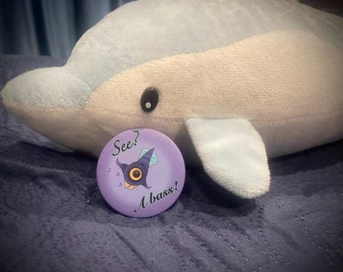 Pin I Made With A Peeper And That "sea Bass' Pun From Ac New Leaf Yeah