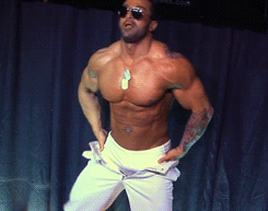 baraobsessions:  And… Strip show! Source: http://mechadude2001.blogspot.ca/2013/05/macho-macho-man.html