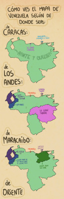 elarepazovenezolano:  Cómo ves el mapa de Venezuela según de donde seas  el mostacho nos trae algo de humor pa’ variar la vaina. 