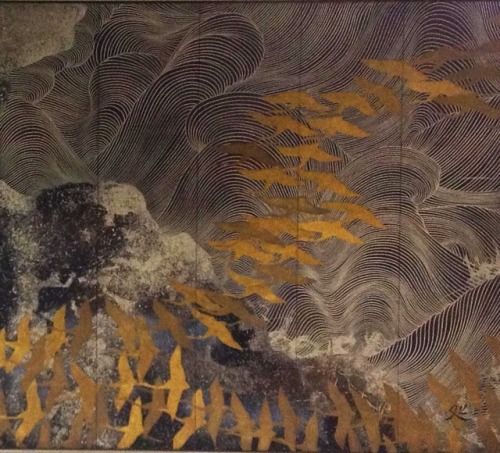 fujiwara57: byōbu-e 屏風絵 - peinture sur paraventKayama Matazō 加山又造 (1927-2004).