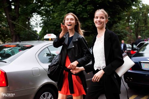 boutaynaphotos:  Manuela Frey and Alisa Ahmann after Giambattista Valli AW 14/15 in Paris. Credits&n