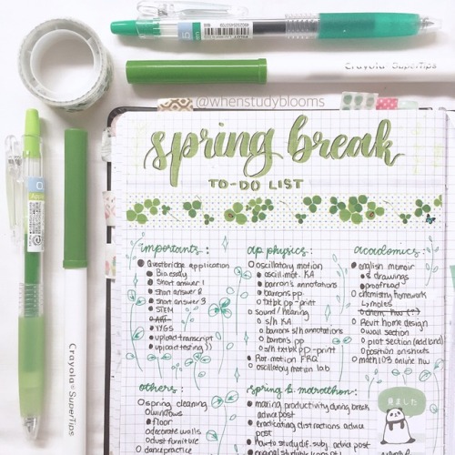 whenstudyblooms:『03.24.18』Helloooo!~ Spring Break is going to end soon (but I have an extra day on M