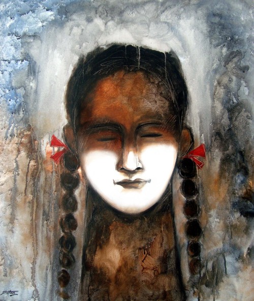 from Village girl - ART-ON-GOOGLE, by Sujit Das. Via nabiloou.