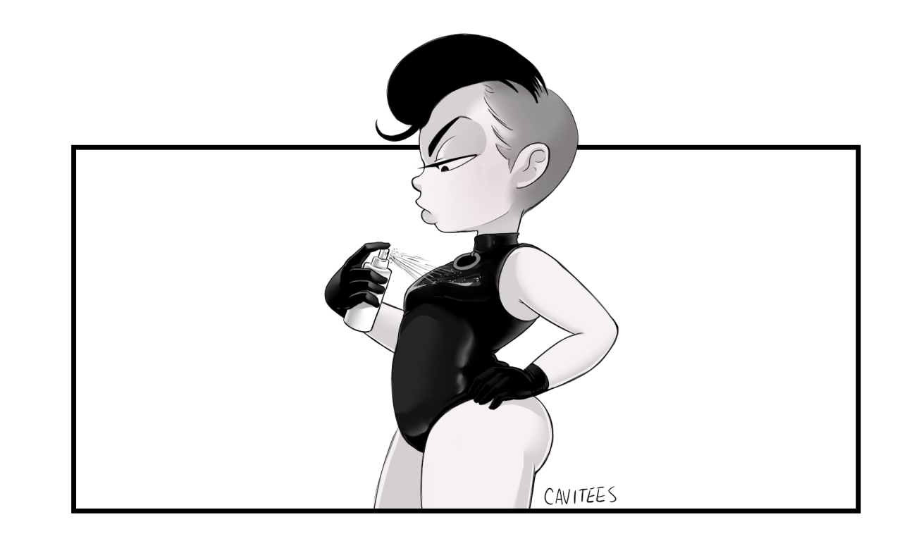 cavitees:  When I wear latex it actually squishes my boobs down so here’s my secret