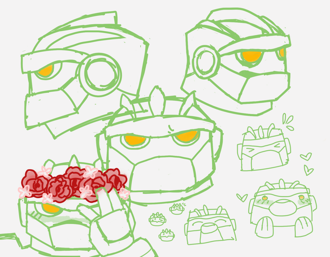 buck-fire:  i drew some rescue bots eheh