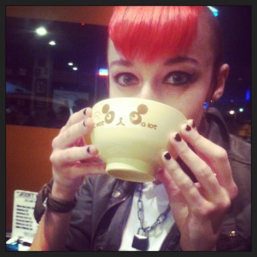 I’m obsessed with this picture of myself, purely because of the panda bowl. Courtesy of the best friend ramendude~