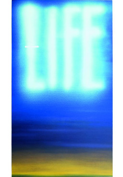 museumuesum: Ed Ruscha Life, 1984  oil on canvas, 84 x 48 inches