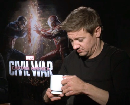 rennered4real: Captain America: Civil War press Jeremy Renner interview collection - some lovely imp