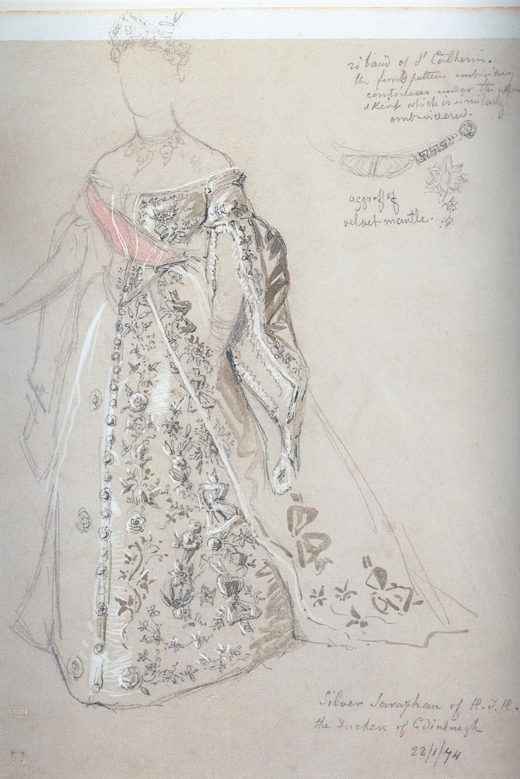 olga-the-white-rose-of-russia:  1874-Grand Duchess Maria Alexandrovna Court Gown