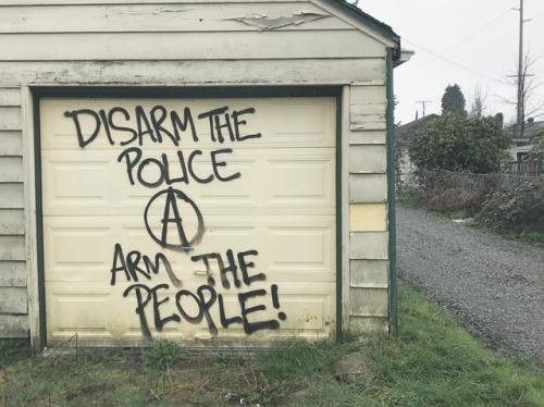 Anarchist graffiti seen in Olympia