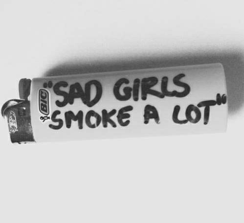 Sad girls smoke… :( on We Heart It - http://weheartit.com/entry/135468002  That