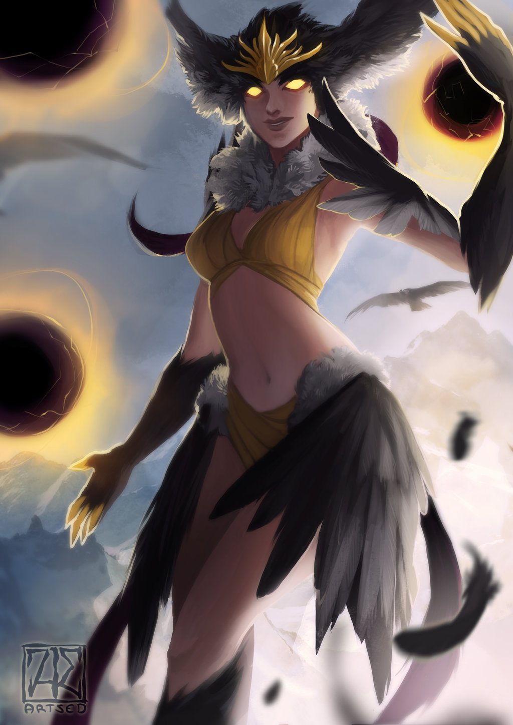 league-of-legends-sexy-girls:  Condor Syndra by Artsed