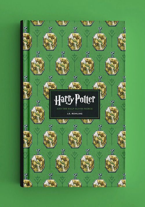 raxenne:  Happy birthday, Harry Potter!To celebrate Harry’s birthday (and my undying love for the series), I made my own covers! I created patterns (Thanks for the inspiration Scandinavia!) using a significant object from each book. I used those in