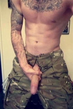 scallystr8lads:  SOLDIER DICK.😎Follow me for more 😜: http://scallystr8lads.tumblr.com