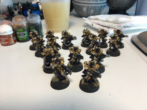 nockergeek:Working on my Sisters of Battle army for the Iron Halo GT. It’s a marathon painting proje