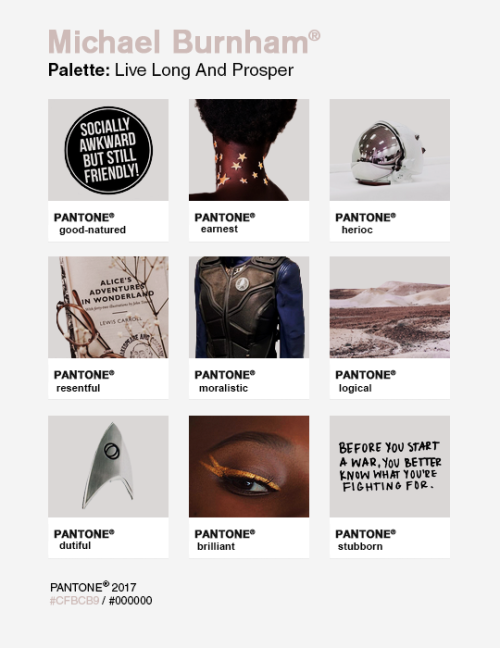 burnhamandtilly:  Pantone Palette Character Traits + Michael Burnham &amp; Sylvia Tilly from Sta