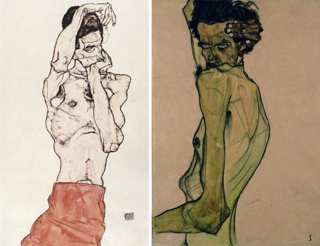 shortblak:  Some of the best known incredible intense work of Austrian painter Egon