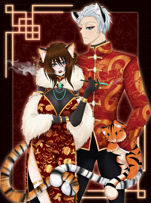  BLEACH: Year of The Tiger [OC x Canon]   A very late HitsuKo Lunar New Year post  (esp since i forg
