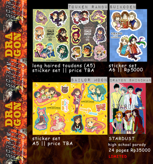 Catalogue for comifuro6 by our booth, DRAGON SCREAMERRR!!!We will be available at comifuro6 table i-