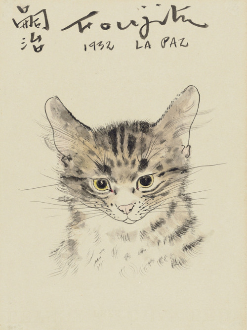 mauveflwrs:Tsuguharu Foujita - Le chat bolivien 1932